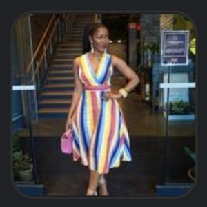 Colorful Midi Length dress